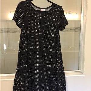 Black & White/Grey XS Carly Dress LuLaRoe